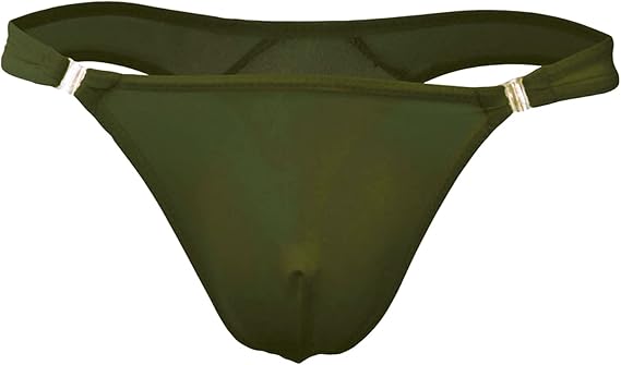 Men Sexy Transparent Bikini Underwear G String T Back Sheer Ice Silk Thong Low Rise Lightweight See Through Briefs