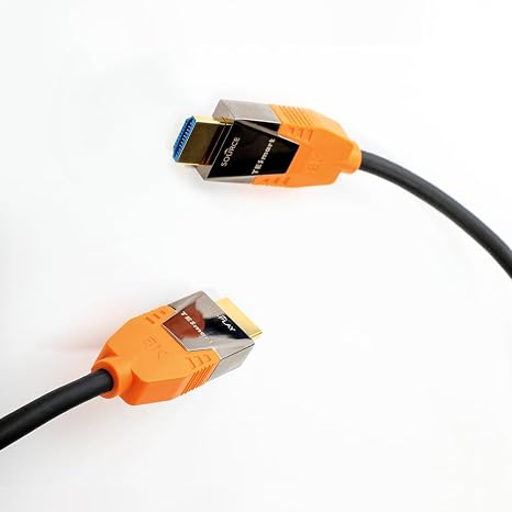 TESmart 8K HDMI 2.1 Fiber Optic Cable 33ft/10m 48Gbps High Speed (8K@60Hz/4K@120Hz), EMI-Certified with Zinc Alloy Armor & 7-Layer Shielding, HDCP 2.2/2.3, Support HDR, eARC, VRR, ALLM
