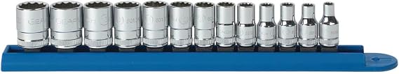 GEARWRENCH 13 Pc. 1/4" Drive 12 Pt. Standard Socket Set, Metric - 80306