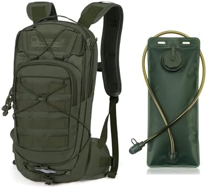 Mardingtop 10L Small Tactical Molle Hydration Backpack with 2.5L Water Bladder