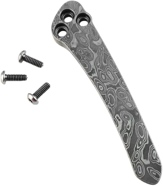 Custom Handmade Damascus Stainless Steel Deep Carry DIY Pocket Clip Diy Tool Screws Set Fit for Spyderco C81 C223 para Military 3 Para3 Para2