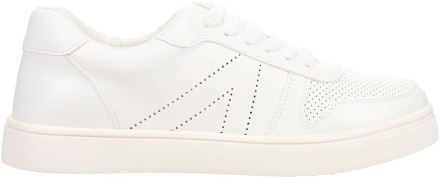 MIA Womens Krew Perforated Lace Up Sneakers Shoes Casual - White - Size 6.5 M