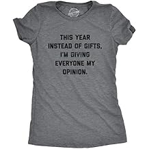 Crazy Dog Womens T Shirts Funny Sarcastic Humor Christmas Tees for Holiday Parties