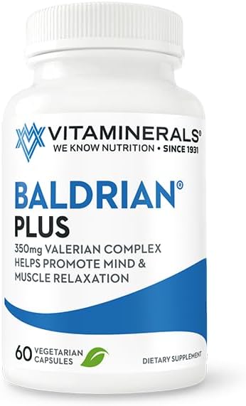 Vitaminerals 33+ Baldrian Plus Natural Relaxing Support Standardized Valerian Extract (60)