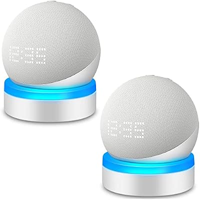 ZUOLACO Table Holder for Echo Dot 5th Gen and 2026 New Model, 2Pack White
