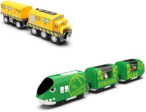 Train Toys Battery Operated Train for Wooden Tracks, Motorized Locomotive Train Compatible with Thomas, Brio, Chuggington