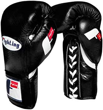 Fighting Certified Pro Fight Gloves - Lace Up Boxing Gloves for Competition, Sparring, Training & Bag Work