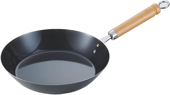 Summit Industrial Iron Pot Stream Frying Pan, 9.4 inches 24 cm, Black