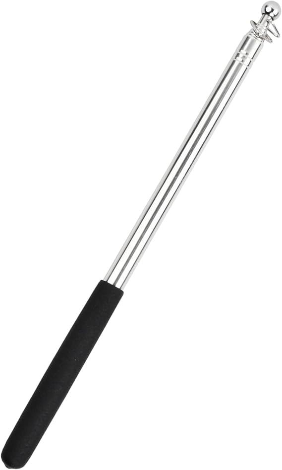 Telescopic Handheld Flagpole 5.24FT /1.6M, Stainless Steel Extendable Flag Pole, Portable Guide Flag Pole, Collapsible Flag Pole Pointer, for Festival Flagpole, for Tour Guides Teacher Pointer