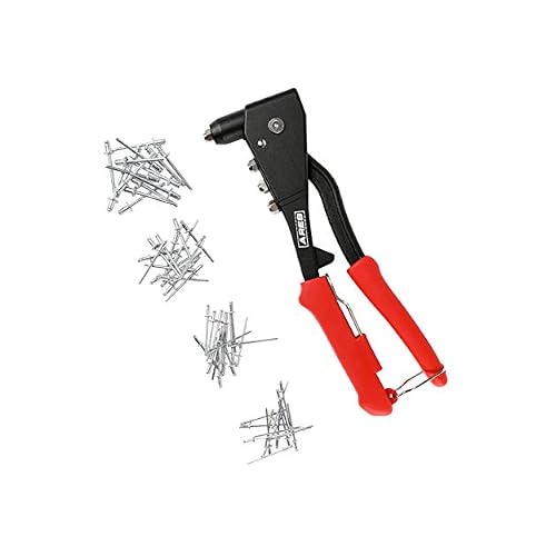 ARES 70017 - Professional Pop Rivet Gun with 60 Rivets - Rivet Sizes 3/32-inch, 1/8-inch, 5/32-inch, 3/16-inch - Applications Include Sheet Metal, Automotive, and Duct Work