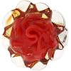 Glass Of Venice Murano Glass Red Flower Ring Adjustable