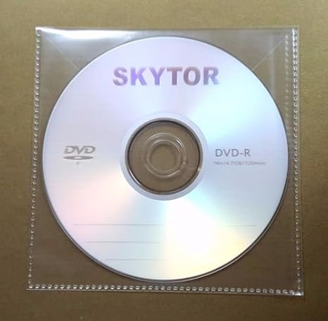 500 CD DVD CPP Clear Plastic Sleeve with Flap, stitching on borders, 100micron