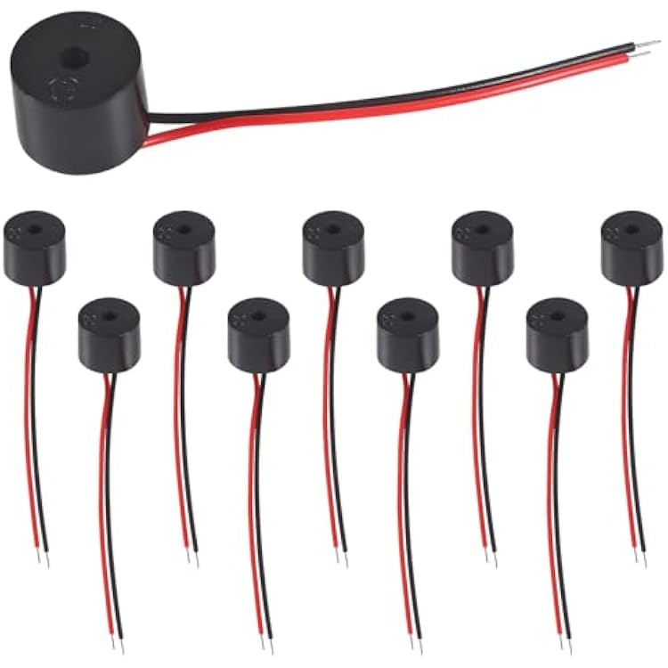 UMLIFE 10PCS Buzzer DC 3-12V Wired Connector Active Electronic Buzzer 85dB3V