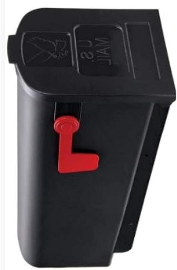 Plastic Black Mailbox PL10B