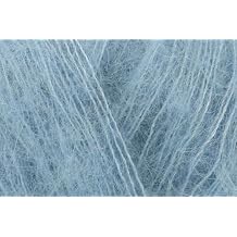 DROPS Kid-Silk Yarn Group A. 230 yds (210 m) /0.9 oz (25 g). Mix of Super Kid Mohair and Silk. Raw Supplies for Knitting and Crochet. Mohair Yarn. Silk Yarn. Lace Yarn. Color 08 Light Jeans Blue