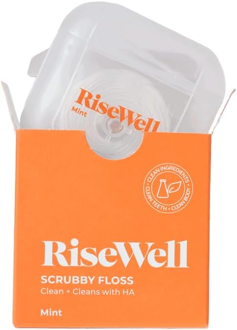 RiseWell Hydroxyapatite Expanding Dental Floss - Mint Waxed, 30 Yards