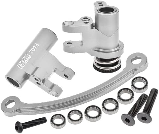 Aluminum 7075 Steering Bellcrank Set for Losi 1:10 Lasernut U4 Tenacity LOS03028 / Tenacity DB Pro LOS03027V2 Upgrades - Silver