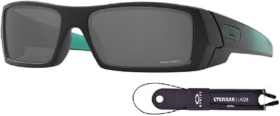 OAKLEY Gascan OO9014 Rectangular Sunglasses for Men Bundle Accessory Leash Kit, Microfiber Pouch