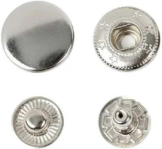 TOPTAN Metal Çıtçıt 54 no Alfa 720 Adet (Leathercraft, Deri Hobi) (Nikel)