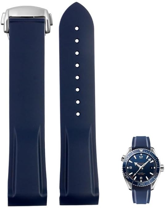 Rubber Watchband For Omega's New Seamaster 300 Speedmaster Planet Ocean 600 Silicone Watch Strap