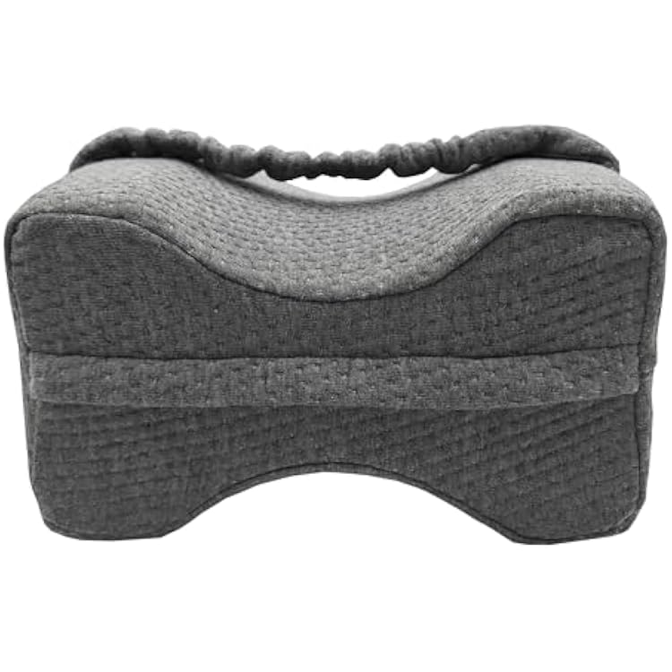 Replacement Pillowcase Pillow Cover with Fixed Elastic Strap for Knee Pillow-Cover ONLY Grey