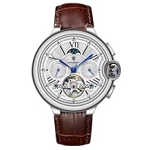 Fashion Men's Tourbillon Watches Automatic Mechanical Wrist Watch Multifunctional Waterproof Sport Male Clock Men Casual Business Watch