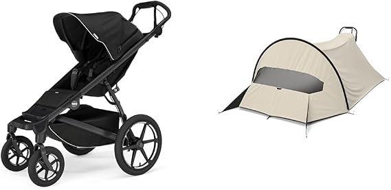 Thule Urban Glide 4-Wheel Single Child All-Terrain Stroller with Wind & Sun Tarp UPF50+ Protection Bundle