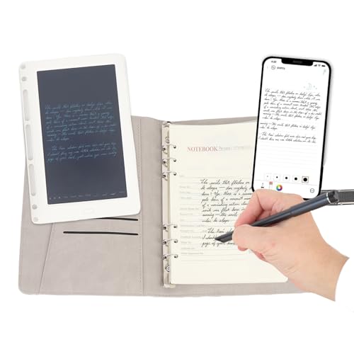 Digital Smart Pen Notebook and Writing Board Set,Smart Pen Writing Set Real Time Digitization Sync,Convert to Text,Storing & Sharing Paper Notes Black