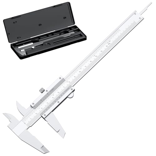 HDLNKAK Vernier Caliper 6 Inch, 6 Non Digital Caliper, 0-6Inch0-150mm, 1128 inch0.05mm High Precision Caliper, Measuring Caliper Tool
