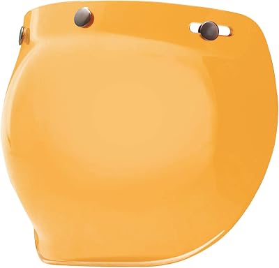 GDM motorcycle helmet Bubble Shield 3-Snap Button Flip Up Down Universal Amber