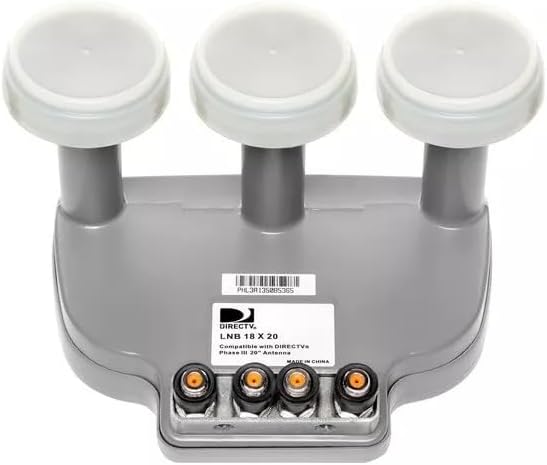 Triple LNB for 18"X20" Directv Dish with built in 4 room multi-switch