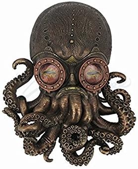 Steampunk Octopus Wall Plaque Sculpture,Bronze