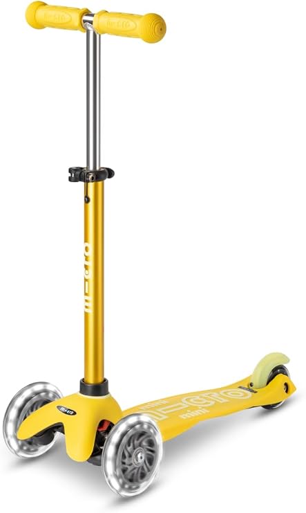 Micro | Mini Micro Deluxe LED Scooter 3 Wheels | Wheels with LED Lighting | Adjustable and Detachable Handlebar | Non-Slip | Boys and Girls | 2-5 Years