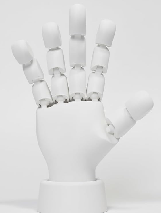 Generic Eklemli Hareketli 3D Baskı El Modeli, 16x9x14 cm, PLA Malzeme, Çok Renkli (Kırmızı, Mavi, Beyaz, Turuncu, Sarı, Yeşil), Dekoratif Koleksiyon Figürü
