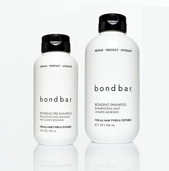 Bondbar Pre-Shampoo & Shampoo Repair Treatment for Damaged Hair, Reduces Breakage & Frizz, Moisturizes & Adds Shine, Strengthens All Hair Types & Textures, Vegan, Cruelty-Free, 4 Fl. Oz.
