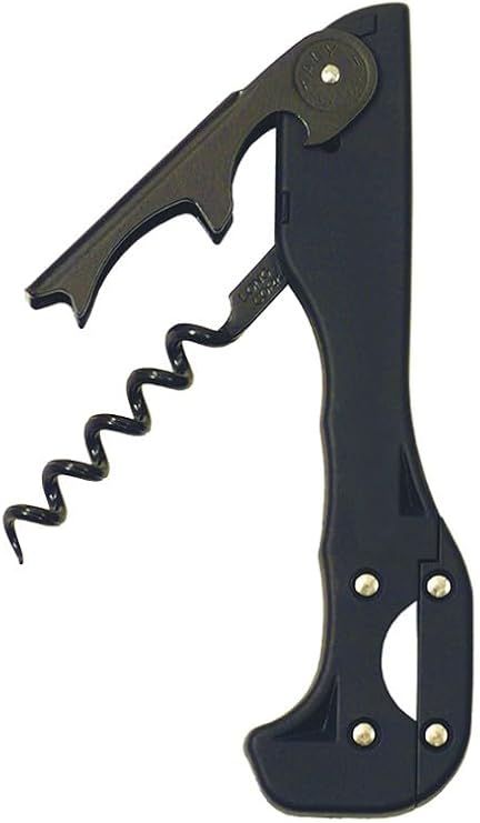 Boomerang Two-step Soft-touch Corkscrew, Black