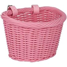 ZUKKA Bike Basket Kids Hand-Woven Waterproof Basket with Adjustable Leather Straps Mini Handlebar Bike Basket for Kids Bike Scooter