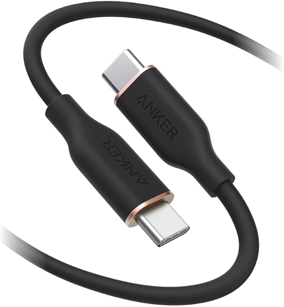 Anker PowerLine III Flow USB-C & USB-C Cable 6ft Midnight Black