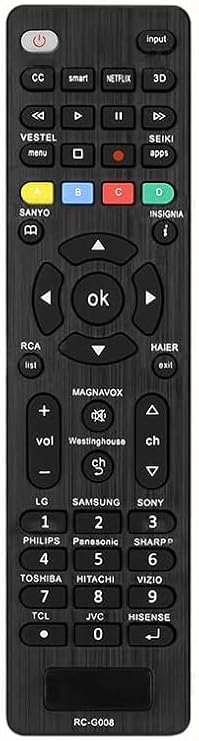 New Universal Replacement Remote Control can be Directly Used for Most TVS on The Market Smart tvs Remote Controls. There are Two Setting Methods, Making it Easy to get Started