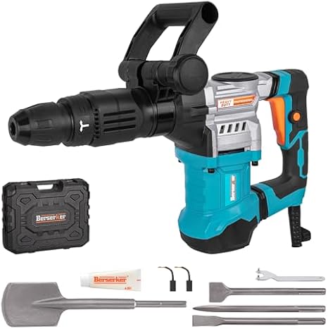 Berserker 16-Pound SDS-Max Demolition Jack Hammer with SDS Max Clay Spade, 4-1/2" x 18-1/2" Steel Shovel Bit