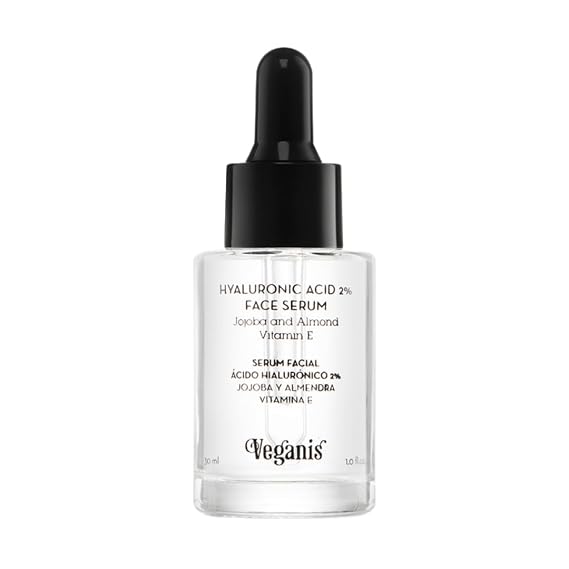 Hyaluronic Acid 2% Face Serum Anti-Aging Hydrating Formula with Jojoba, Almond Oil & Vitamin E Smooths Fine Lines & Restores Firmness 1.0 Fl Oz