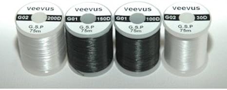 Veevus GSP Thread - White/100 Denier - Fly Tying