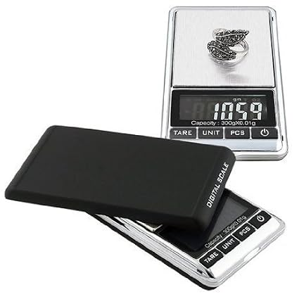 Mini Digital Jewelry Scale,High Precision Pocket Grams Weigh Reloading Scale 300g/0.01g with LCD Blacklight for General Laboratory, Commercial, and Educational use