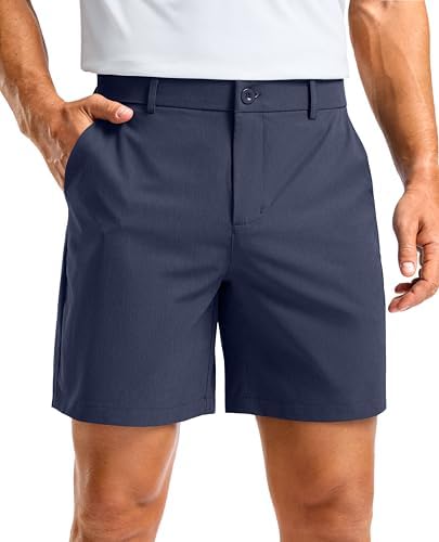 Soothfeel Men's Casual Shorts 5/7 Inch Golf Dress Shorts for Men Flat Front Work Lightweight Quick Dry with 4 Pockets