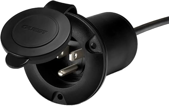 Guest 150PHB Guest AC Universal Plug Holder - Black