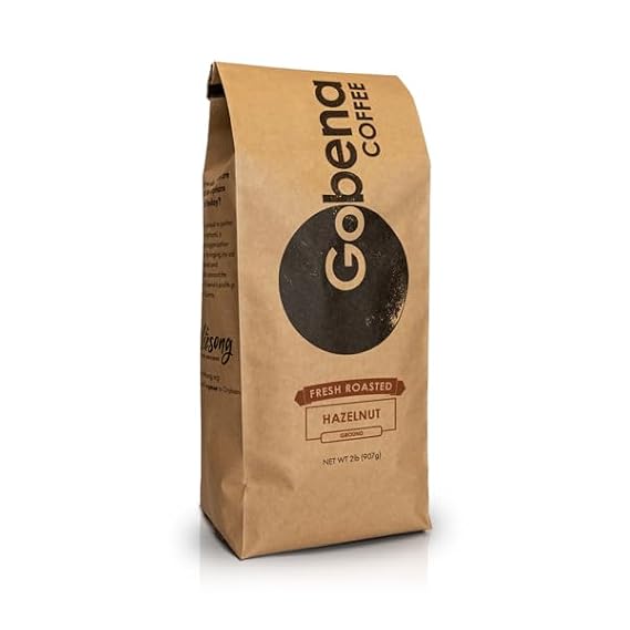 Gobena Coffee 2lb Hazelnut Ground Medium Roast, 100% Arabica Coffee, 32oz, Bulk (Hazelnut)