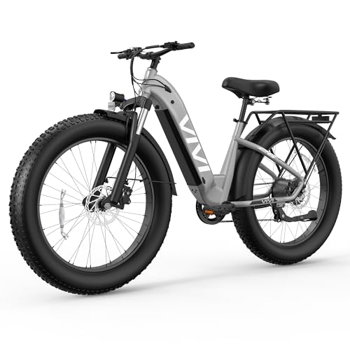 Vivi ACE07 Electric Bike for Adults, 26 x 4.0 Fat Tire Ebike, 1500W Peak Motor Electric Bike, 25MPH Ebikes for Adults with 48V 720WH Removable Battery, 7 Speed, SGS Certified to UL2849