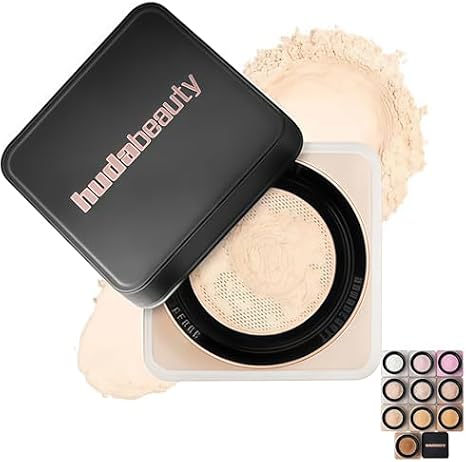 Huda Beauty Easy Bake Loose Baking & Setting Powder — Oil Control Loose Powder Light Diffusing Setting Powder For Smooth Shine Free Daily Wear (Pound Cake)