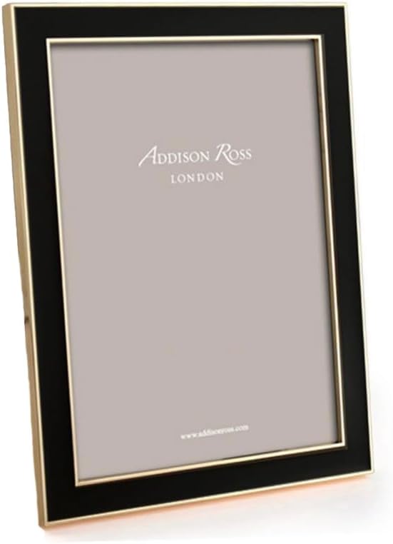 Addison Ross Black Enamel and Gold Frame 5x7