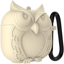 Cute owl Look Designed Protective case for AirPods 4, Compatible with AirPods 4th Generation Case (2024) (USB-C), (Black)